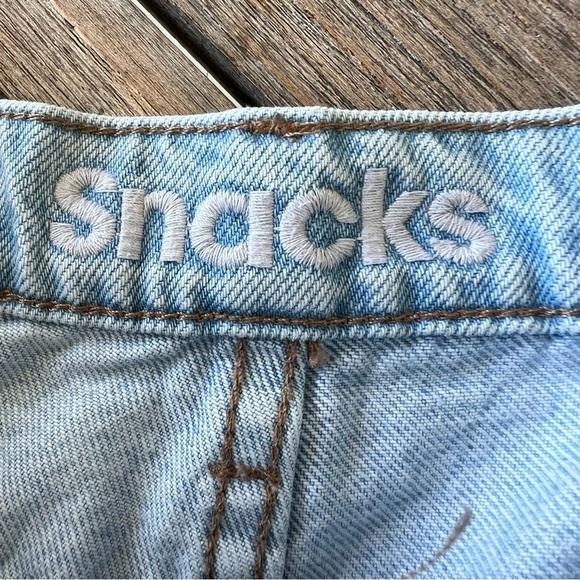 Snacks Mother Jeans Pleated Fun Dip Puddle Jeans Light Wash High Rise Small GUC - Picture 11 of 15